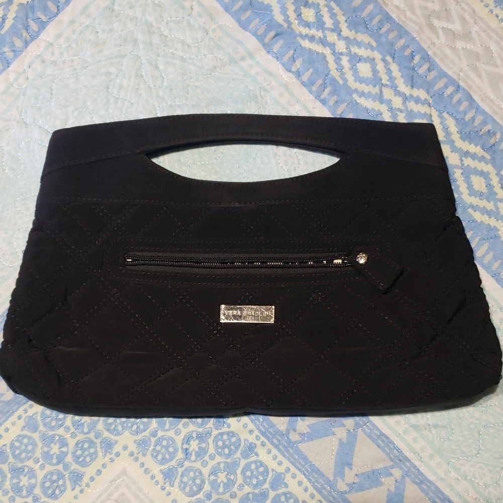Vera Bradley Black Quilted Handbag Clutch